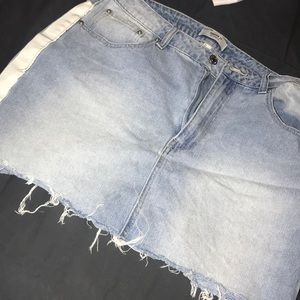 Jean mini skirt